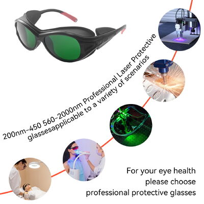 Laser protective glasses certified laser goggles 450nm protective glasses fiber laser glasses 200-450nm 560-2000nm laser lenses laser protect glasses laser protection glasses with laser co2 laser