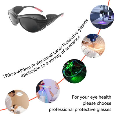 Laser protective glasses certified UV Protection Wavelength Protection EN 207 Certified PC Frame1064nm 190-690nm OD7 Laser Processing Laser Processing Workshop Laboratory Research Medical Surgery