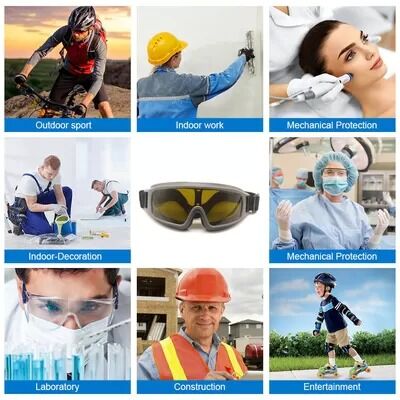 Rubber Goggles Industrial Prescription Protective Eye Wear PC Polycarbonate Hot-selling Wrap Around Eye Protection Big View Goggles CE Ansi Z87.1 Fashion Anti Fog Working Dark Clear Safety Glasses