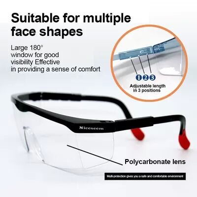 CE EN166 Protective Sunglasses Ansi Z87.1 Funny Anti Fog Sport Construction Side Shields Men Women Stylish Safety Glasses