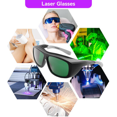 Laser Safety Glasses 200-2000nm OD5+ CE Goggles Anti Fog Dust UV Protection for Laser Cutting Welding Marking Engraving Medical Lab Industrial Splashproof Lightweight Comfortable Impact Resistant Work