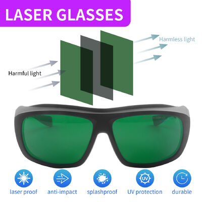 Laser Safety Glasses 200-2000nm OD5+ CE Goggles Anti Fog Dust UV Protection for Laser Cutting Welding Marking Engraving Medical Lab Industrial Splashproof Lightweight Comfortable Impact Resistant Work
