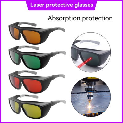 200-2000nm 10600nm IPL Diode Fiber Laser Eye Protection Glasses 1064nm OD5 CE Certified Absorption Lens Anti-Impact Splashproof UV Industrial Laser Safety Goggles for Cutting Welding Marking Engraving