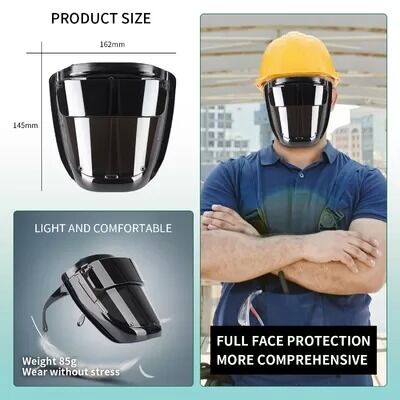Auto Darkening Welding Helmet Heat Resistant Face Shield Double Protection Solar Powered Variable Shade LCD IR Safety Welder Mask Welding Hood for Men Women Workshop Industrial Construction Grinding
