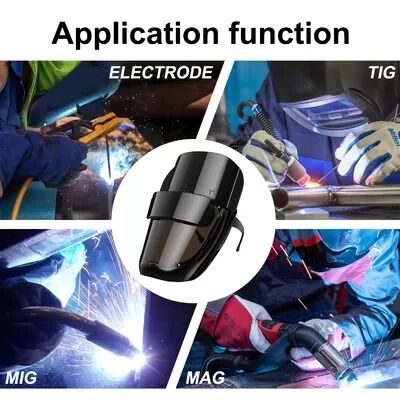Auto Darkening Welding Helmet Heat Resistant Face Shield Double Protection Solar Powered Variable Shade LCD IR Safety Welder Mask Welding Hood for Men Women Workshop Industrial Construction Grinding