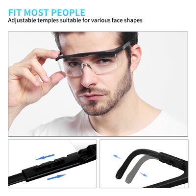 Niceseem Personal Protective Equipment Cheap Safety Glasses Spectacle Eyewear Goggles CE Ansi Z87.1 Anti Fog Anti Scratch UV Protection Impact Resistance Clear Adjustable Lightweight Men Women OEM ODM
