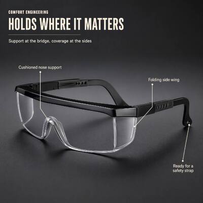 Working Spectacles Lenses Prescription Goggles CE Ansi Z87.1 Fashion Anti Fog Dust Work Stylish Clear Dark Safety Glasses Wholesale Custom Logo Anti Scratch Impact Resistant Over Glasses Men Women OEM