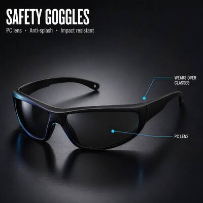 CE ANSI Z87.1 Eye Protection Gray Goggles Personal Equipment Stylish Anti Fog Safety Working Eyewear Fashion Protective Glasses Anti Scratch Anti Impact UV Protection Dustproof Lightweight Comfortable