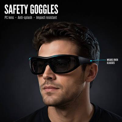 CE ANSI Z87.1 Eye Protection Gray Goggles Personal Equipment Stylish Anti Fog Safety Working Eyewear Fashion Protective Glasses Anti Scratch Anti Impact UV Protection Dustproof Lightweight Comfortable
