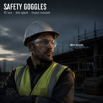 Safety Goggles Anti Fog Windproof Dustproof Eyewear Clear Protective Glasses for Laboratory Construction Personal Care Woodwork Anti Scratch UV Protection Prescription Glasses Adjustable for Men Women