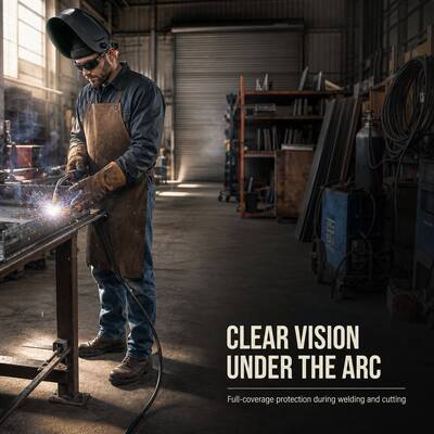 Safety Wrap-Around Welding Lens Shade 5 6-12 Anti-Scratch UV Laser Protective Welding Glasses Compact Cutting Grinding Goggles, Impact-Resistant Adjustable Industrial Work Lightweight Anti-Fog Coating