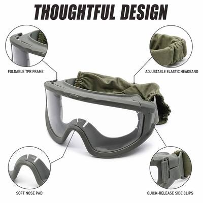 Tactical Glasses clear Goggles Tactical Men Tactical Sunglasses Glasses Ocular Glasses Anti Fog Impact Resistant UV400 protect Airsoft Paintball Cycling Outdoor Sports Lens Wholesale OEM ODM
