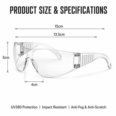 High Quality Eye protection Safety Glasses Anti-fog and Anti-scratch Lens Optical Safety Protective Glasses UV Protection Impact Resistant Clear Lightweight Comfortable Eyewear Men Women Wholesale OEM