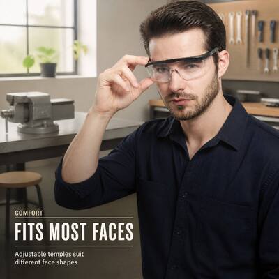 CE ANSI Z87 Eye Protection Goggles Stylish Anti Fog Anti Scratch Clear Eyewear Fashion Safety Spectacles Protective Glasses UV Resistant Industrial Construction Unisex Men Women Custom Logo Wholesale