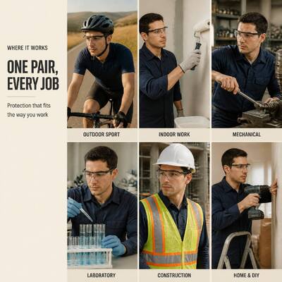 CE ANSI Z87 Eye Protection Goggles Stylish Anti Fog Anti Scratch Clear Eyewear Fashion Safety Spectacles Protective Glasses UV Resistant Industrial Construction Unisex Men Women Custom Logo Wholesale