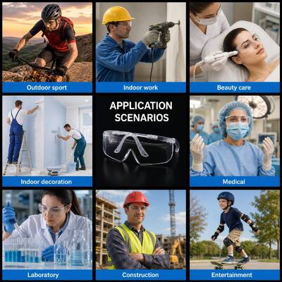 CE EN166 Ansi Z87.1 Goggles Protective Funny Working Anti Fog Sport Construction Side Shields Stylish Safety Glasses