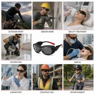 Safety Glasses Wrap-Around Protective Men Women Ansi Z87 Glass Tactical Night Vision Unisex Designer Prescription Work Goggles Anti Scratch Anti Fog UV400 Impact Resistant for Cycling Construction Lab