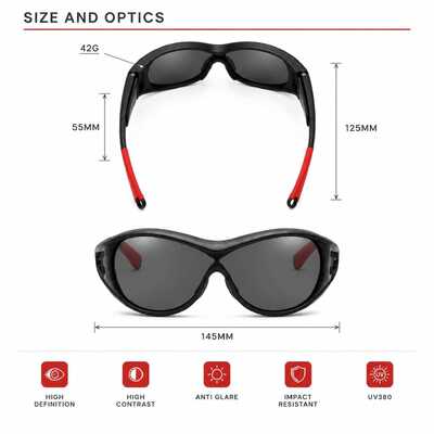 Safety Glasses Wrap-Around Protective Men Women Ansi Z87 Glass Tactical Night Vision Unisex Designer Prescription Work Goggles Anti Scratch Anti Fog UV400 Impact Resistant for Cycling Construction Lab